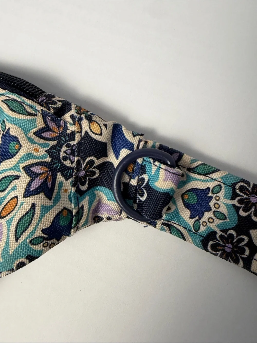 Vera Bradley Sling Backpack Blue Floral Crossbody Bag Adjustable Strap Travel